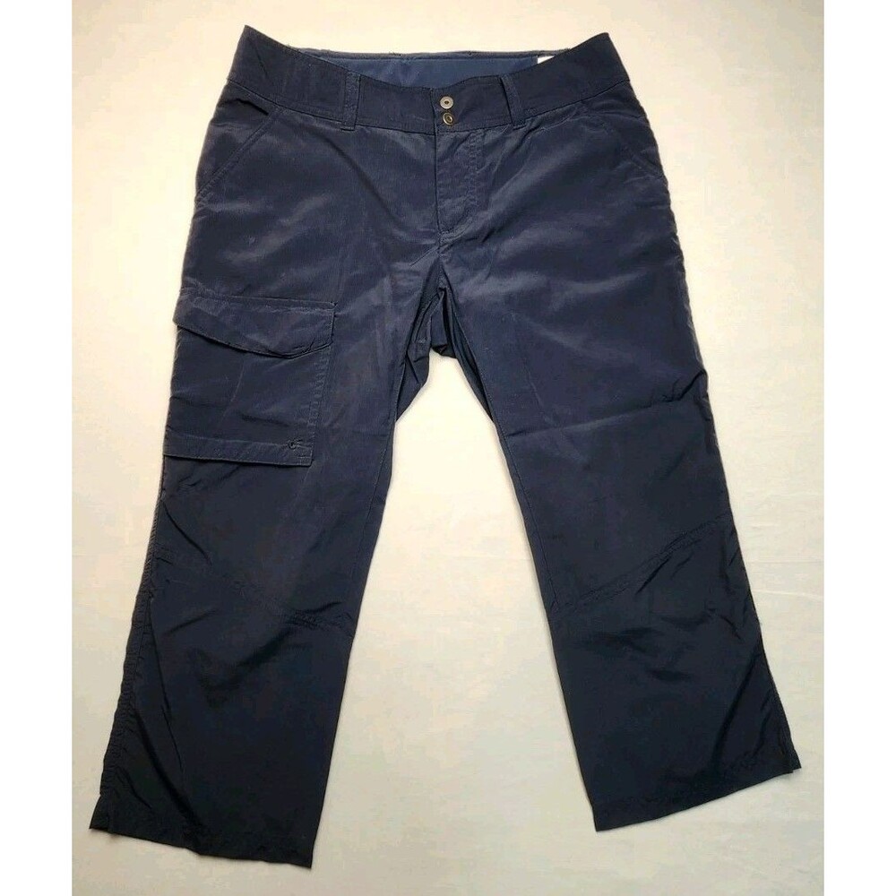 Columbia Womens Palm Peak PFG Omni-Shade UPF50 Capri Pants Size 4 Regular Navy